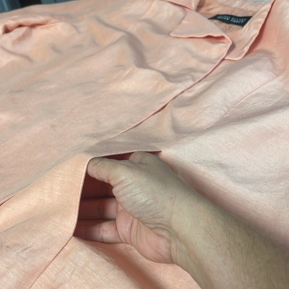 Linda Allard Ellen Tracy Women color Guava 1 Piece Blazer Jacket VTG 80s Elegant - Picture 10 of 12